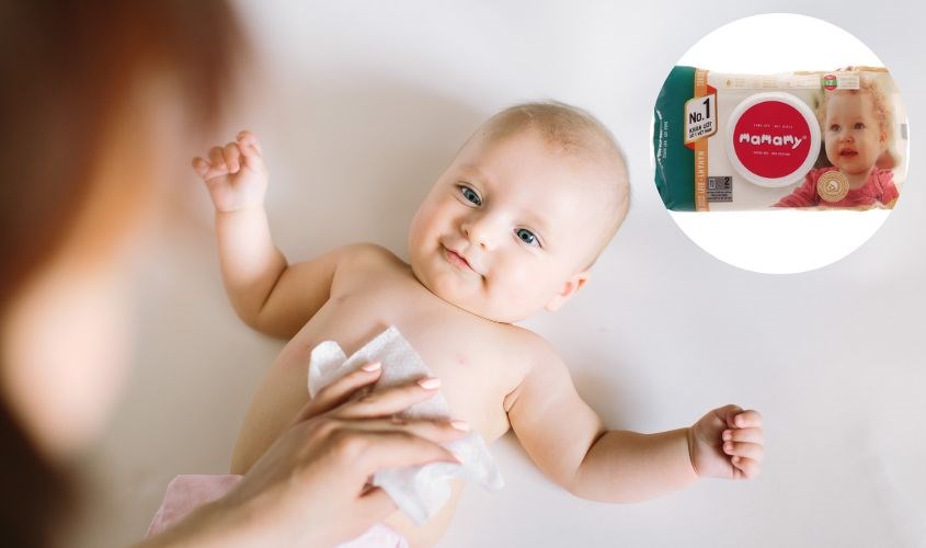 Khăn ướt em bé Mamamy không mùi gói 100 miếng Khăn ướt em bé Mamamy không mùi gói 100 miếng