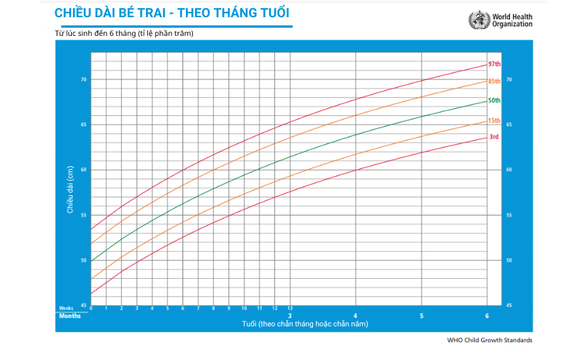 Biểu đồ tăng trưởng dựa vào chiều dài