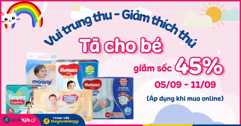 tã cho bé giảm 45%