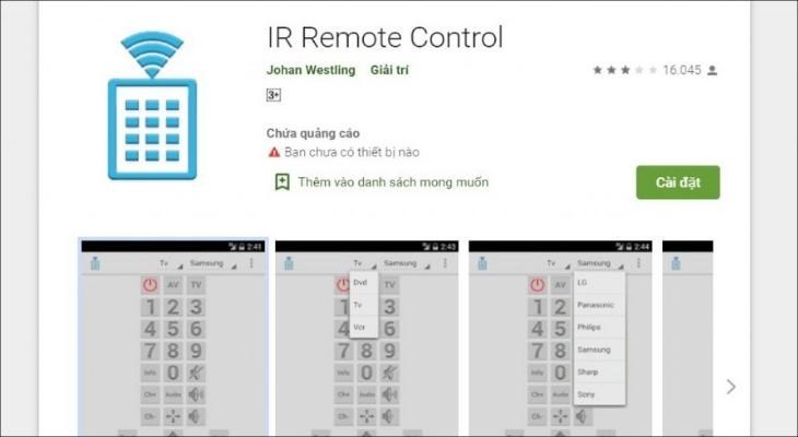 Người dùng cần tải ứng dụng IR Remote trước khi kết nối với máy lạnh