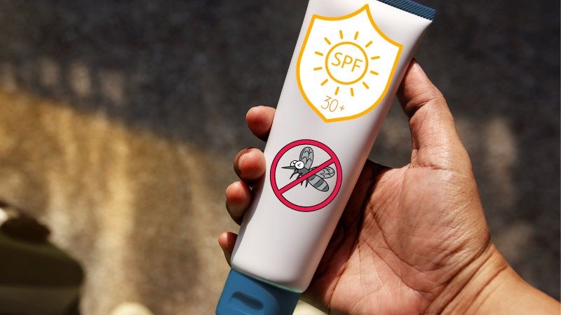 Không nên dùng loại kem chống nắng kết hợp với chống côn trùng