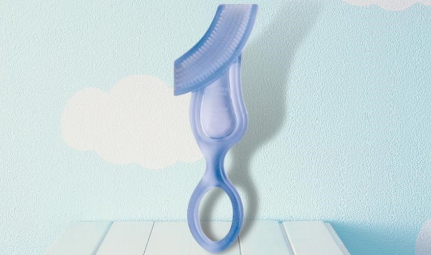 Bàn chải cho bé KuKu KU5374 lông chải silicone (Trên 6 tháng tuổi)