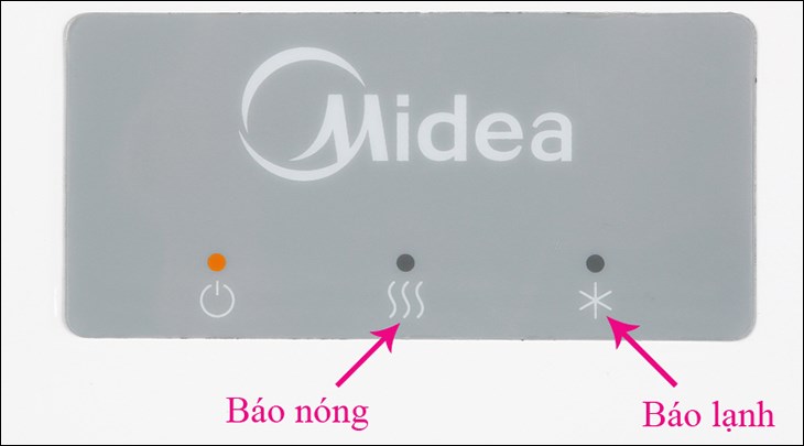 Người dùng dễ dàng nhận biết nhiệt độ của nước nhờ vào đén báo được trang bị trên cây nước nóng lạnh Midea YL1932S 550W