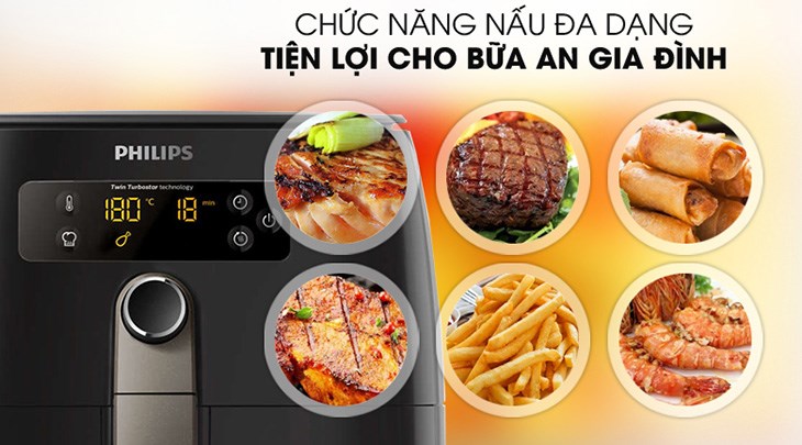 Các thành viên trong gia đình có thể thỏa thích chế biến các món ngon dễ dàng bằng nồi chiên không dầu Philips HD9745