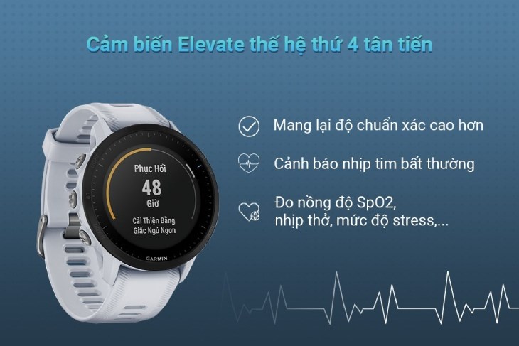 Đồng hồ Garmin 955 được trang bị cảm biến Elevate thế hệ thứ 4