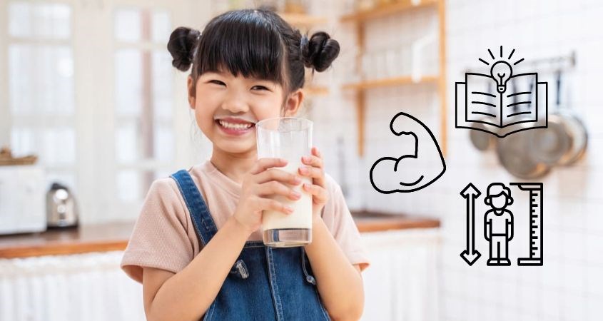 Uống sữa óc chó giúp trẻ phát triển một cách toàn diện