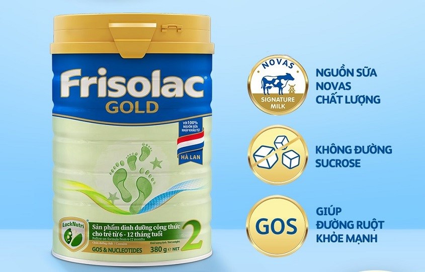 Sữa bột Frisolac Gold số 2 380g (6 - 12 tháng)