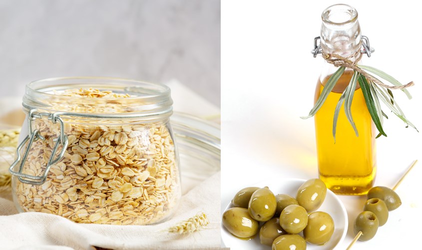 Mặt nạ yến mạch và dầu oliu có công dụng dưỡng ẩm cho da