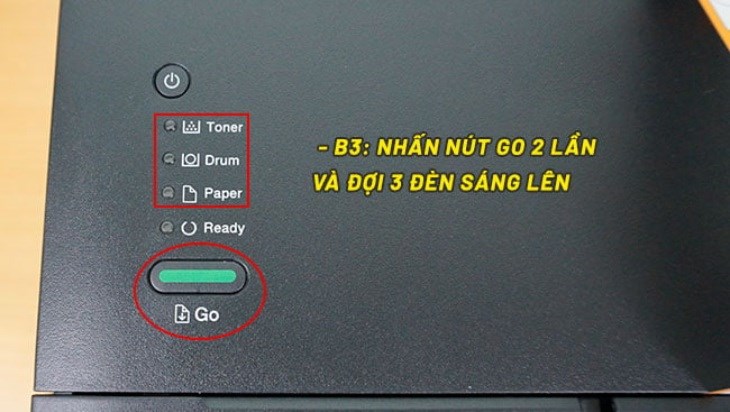 Bạn cần nhấn giữ đồng thời nút Go và nút nguồn