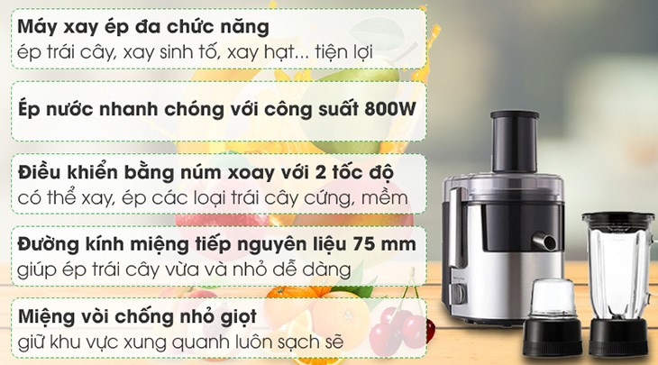 Máy xay ép đa năng Panasonic MJ-DJ31SRA có mức giá 4.180.000 đồng (được cập nhật vào tháng 05/2023, có thể thay đổi theo thời gian)