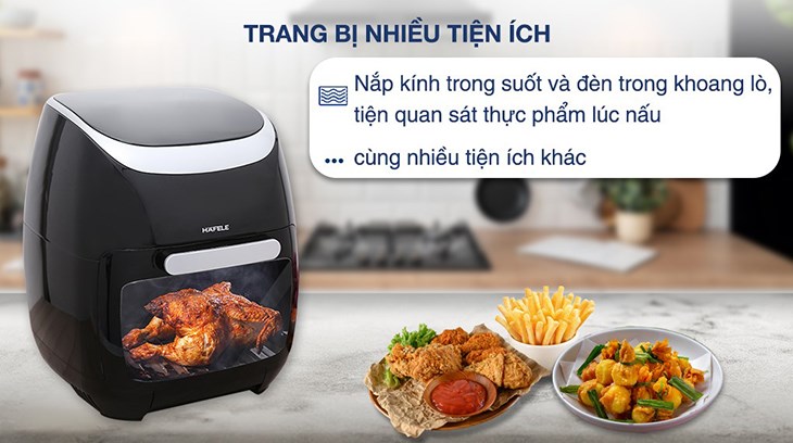 Nồi chiên không dầu Hafele HS-AF1102B (535.43.715) còn được trang bị nhiều tiện ích đi kèm, giúp chế biến được nhiều món ăn theo ý thích