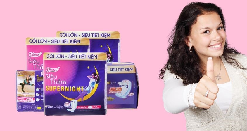 Băng vệ sinh ban đêm Diana Super Night có cánh 12 miếng khắc phục khuyết điểm của cốc nguyệt san