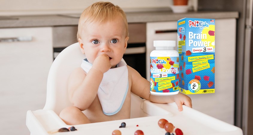 Viên nhai PN Kids Brain Power Omega 3 DHA bổ não, bổ mắt 30 viên