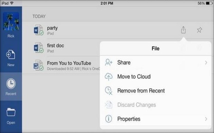 Bạn chọn Share tại mũi tên điều hướng để chia sẽ file