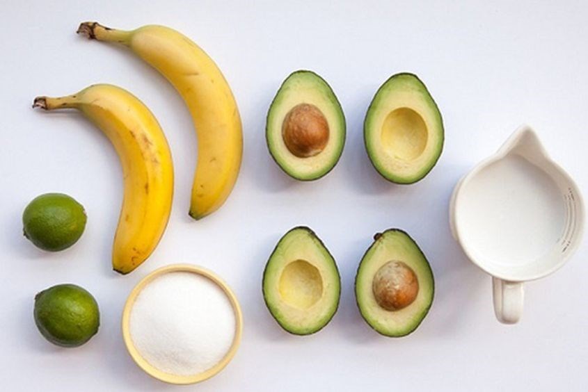 Quả bơ kết hợp với chuối tạo nên món kem thơm ngon, bổ dưỡng