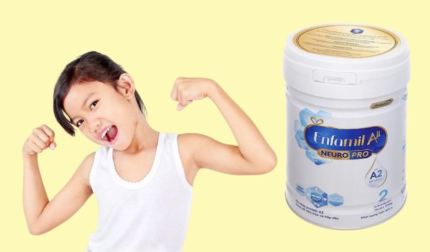 Sữa bột Enfamil AII Neuropro Follow Up Formula số 2 800g (6 - 12 tháng) giúp xương chắc khỏe