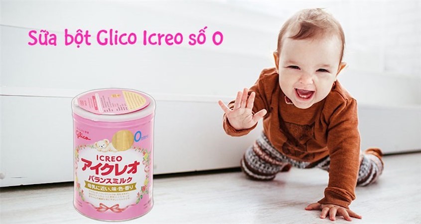 Sữa bột Glico Icreo số 0 vị thanh nhạt 800g (0 - 12 tháng)