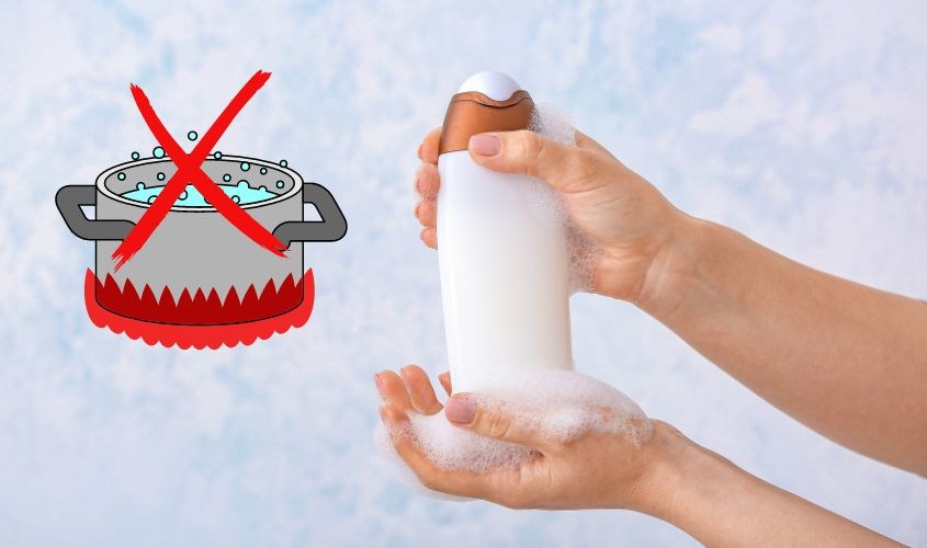 Không sử dụng sữa tắm với nước nóng