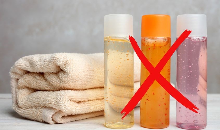 Không sử dụng nhiều sữa tắm cùng một lúc