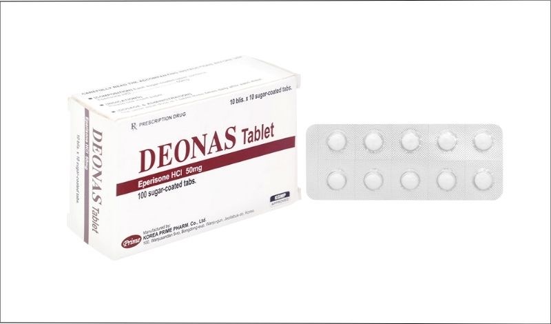 Deonas 50mg giãn cơ, trị đau do co cứng cơ (10 vỉ x 10 viên) 