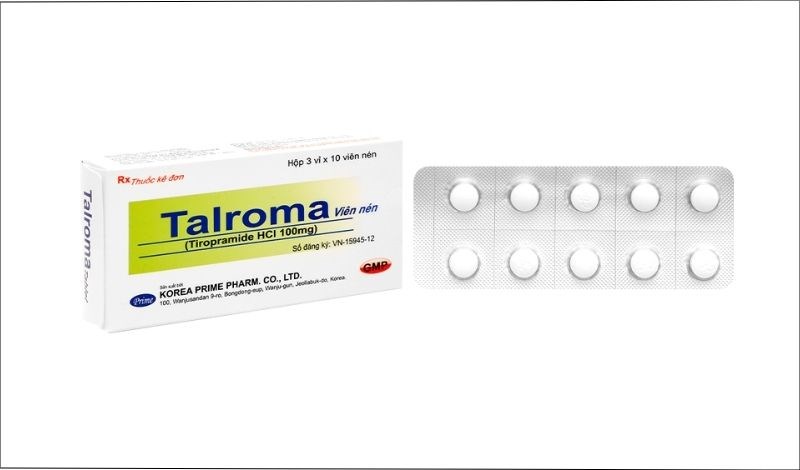 Talroma Tab 100mg giảm đau do co thắt tiêu hóa (3 vỉ x 10 viên) 