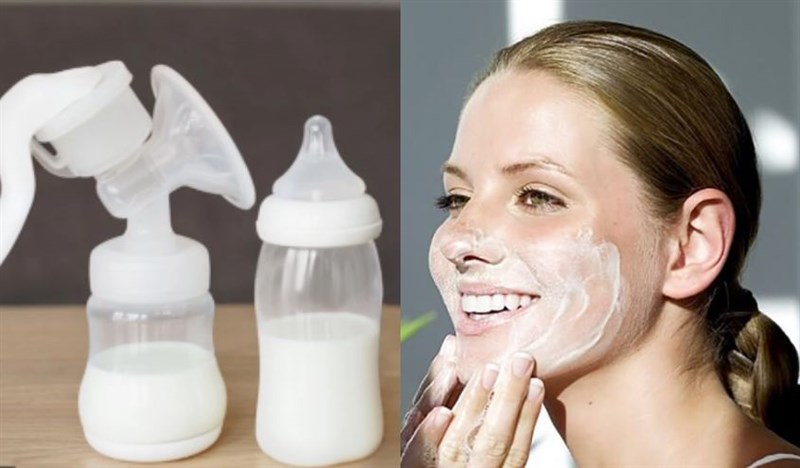 Mẹ sau sinh có thể dùng sữa của chính mình để rửa mặt