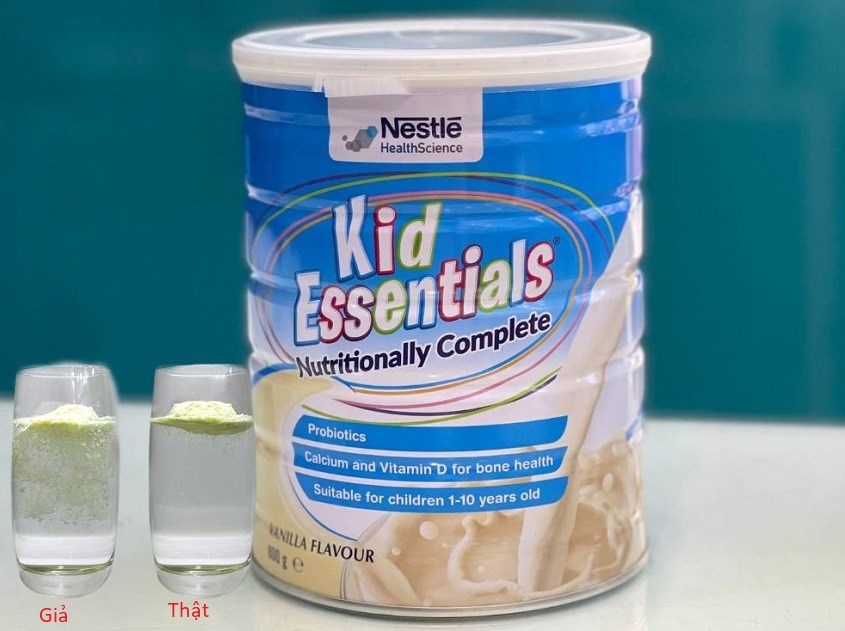 Cách phân biệt sữa Kid Essential thật và giả