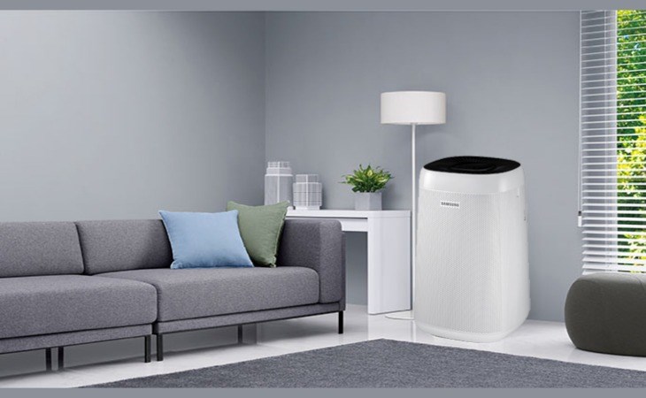 Máy lọc không khí Samsung AX34R3020WW/SV 30W loại bỏ được phấn hoa, khí độc formaldehyde, phù hợp cho người bệnh hen suyễn hoặc dị ứng với phấn hoa