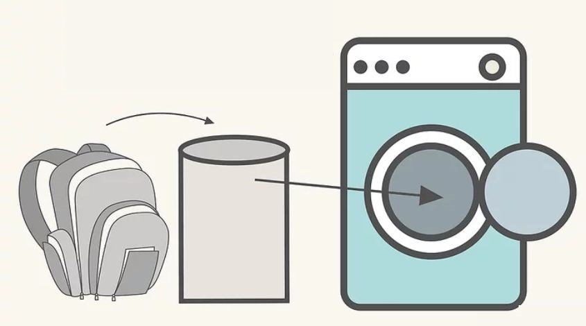 Giặt balo bằng máy