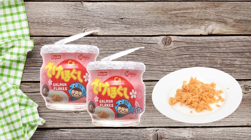 Ruốc cá hồi Meiwa ít muối lọ 50g