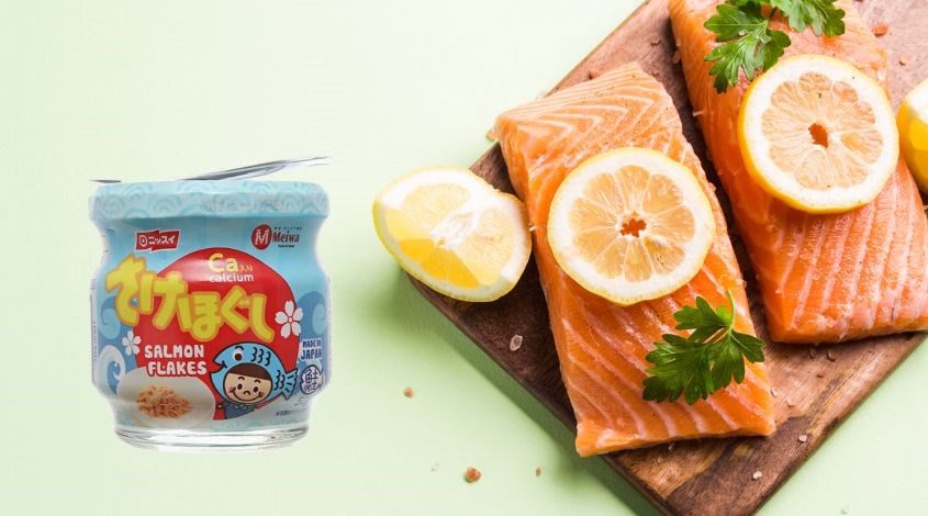 Ruốc cá hồi Meiwa vị nguyên lọ 50g