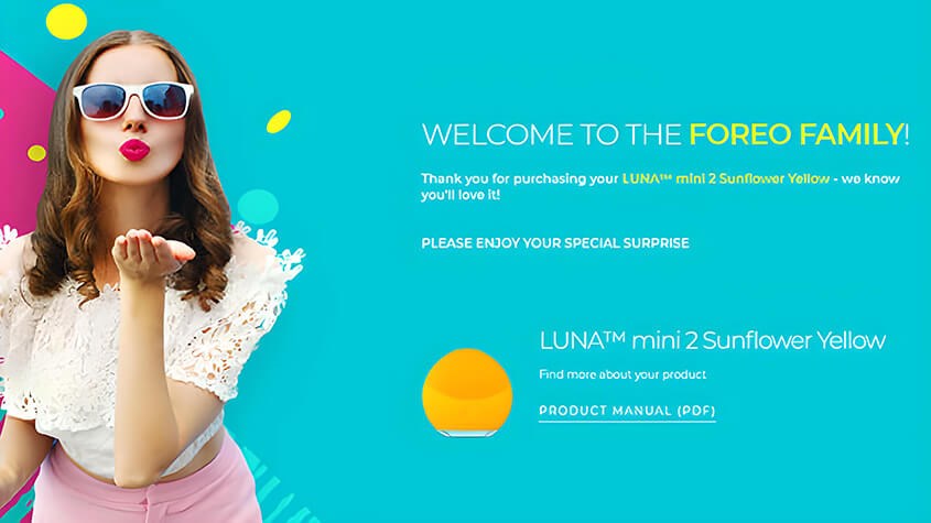 Khi hoàn tất sẽ có thông báo hiển thị chính xác tên và màu sắc của sản phẩm