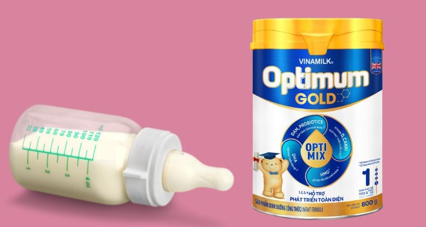 Pha sữa bột Vinamilk Optimum Gold số 1 800g (0 - 6 tháng)