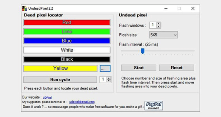 Công cụ Dead pixel locator là một phần mềm được người dùng Windows ưa chuộng