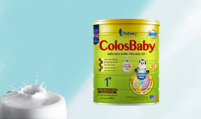 Sữa bột ColosBaby Bio Gold 1+ hương vani 800g giúp bé phát triển toàn diện