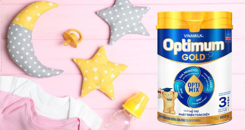 Sữa bột Vinamilk Optimum Gold số 3 850g (12 - 24 tháng) nên đậy kín nắp sau khi sử dụng