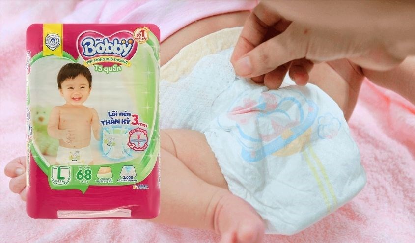 Tã quần Bobby size L 68 miếng (9 - 13 kg)