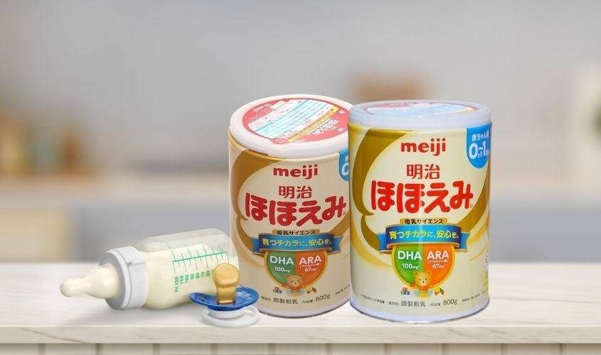 Sữa bột nội địa Nhật Meiji Hohoemi Milk vị nhạt thanh 800g (0 - 12 tháng)