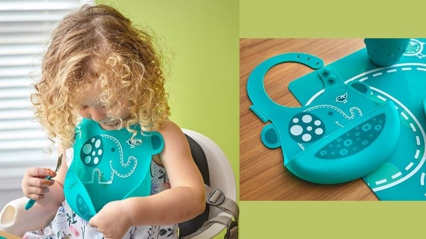 Yếm silicone ăn dặm cho bé Marcus & Marcus từ 6 tháng - Ollie