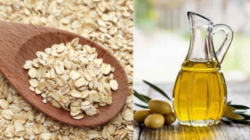 Tẩy da chết bằng yến mạch với dầu oliu 