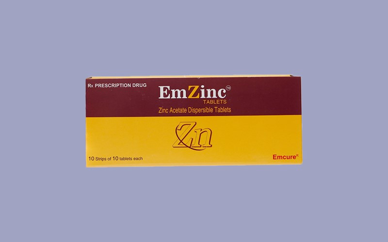 EmZinc Tablets 20mg bổ sung kẽm, trị tiêu chảy 