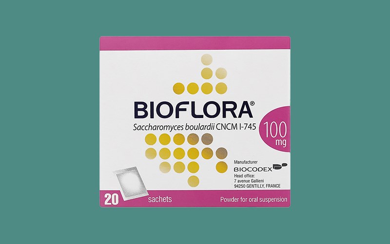 Bột pha hỗn dịch uống Bioflora 100mg trị tiêu chảy hộp 20 gói