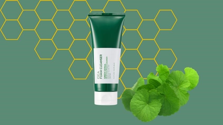 Sữa rửa mặt chiết xuất Keo Ong và Rau Má Nature Republic Green Derma Mild Cica 150 ml