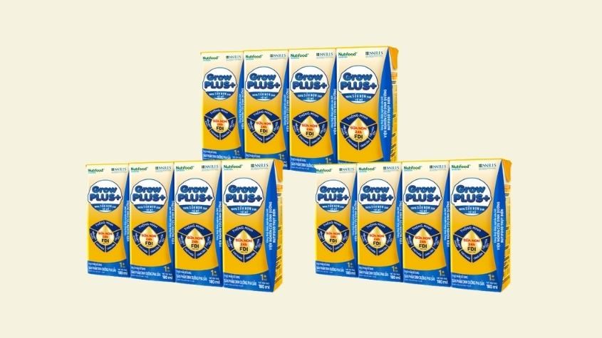 Thùng 48 hộp sữa pha sẵn Nutifood GrowPLUS+ hương vani 180 ml (sữa non) Thùng 48 hộp sữa pha sẵn Nutifood GrowPLUS+ hương vani 180 ml (sữa non)