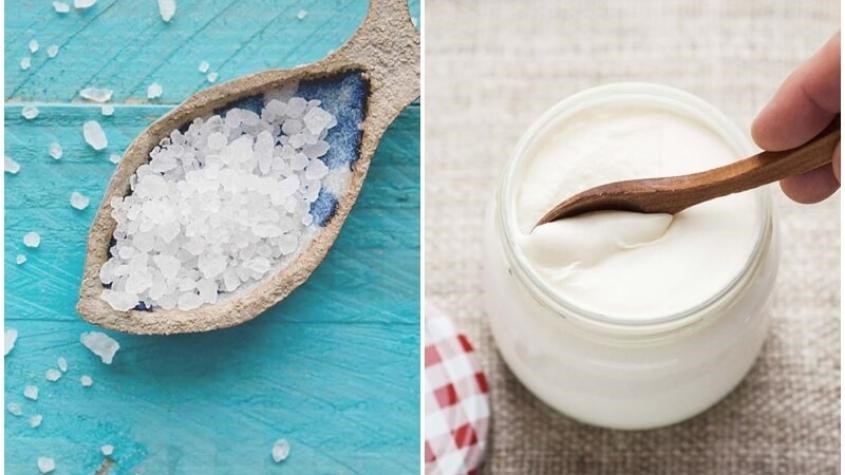 Muối và sữa chua giúp làm trắng da toàn thân