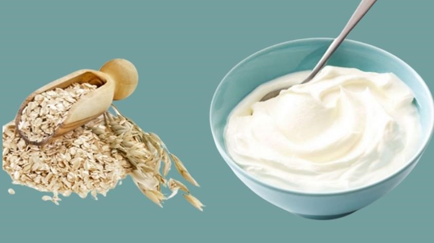 Sữa chua và yến mạch sẽ cải thiện làn da đen sạm và thiếu sức sống. 