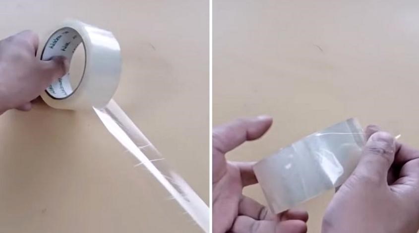 Dọn sạch giọt thủy ngân còn sót lại bằng băng keo