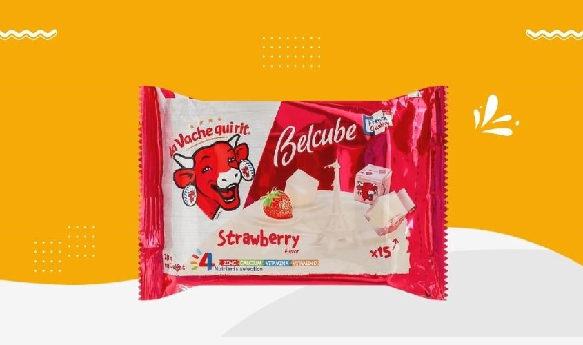 Phô mai Con Bò Cười Belcube vị dâu gói 78g (15 viên)