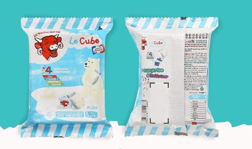 Phô mai Con Bò Cười Le Cube vị sữa gói 78g (15 viên)