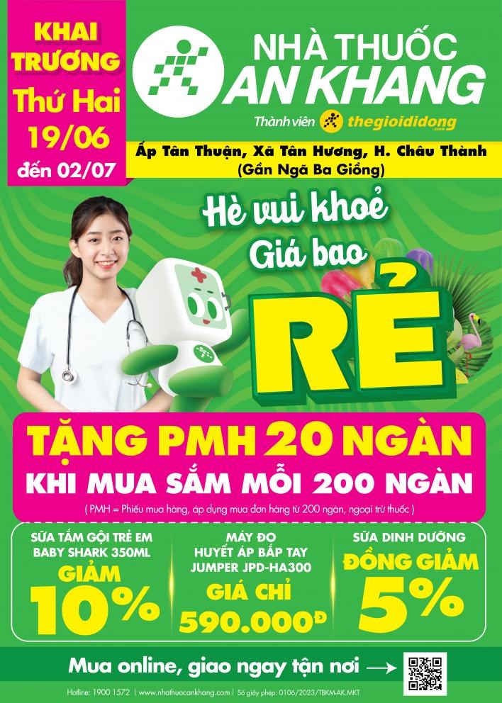 Khuyến mãi khai trương Nhà thuốc An Khang Tiền Giang